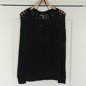 Vince Camuto Chunky Open Knit Crochet Sweater NWOT